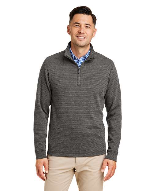 vineyard vines K004693 Men's Bluffs Quarter-Zip Pullover - Grey Harbor - model front