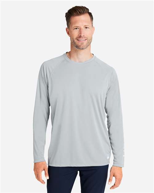 HUK H12L009 Men's LoPro Pursuit Long Sleeve T-Shirt - Harbor Mist - model front