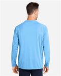 HUK H12L009 Men's LoPro Pursuit Long Sleeve T-Shirt - Marolina Blue - model back