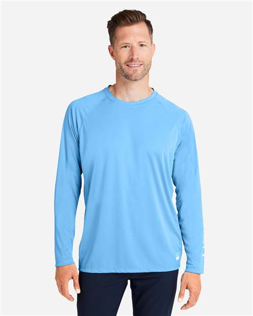HUK H12L009 Men's LoPro Pursuit Long Sleeve T-Shirt - Marolina Blue - model front