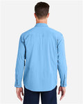 HUK H150184 Men's Creekbed Pocket Fishing Shirt - Marolina Blue - model back