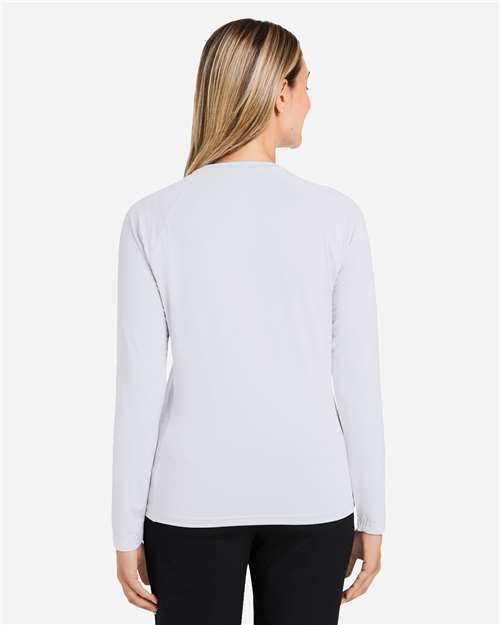 HUK H612L04 Women's LoPro Pursuit Long Sleeve T-Shirt - White - model back