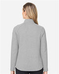 North End NE727W Women's Spirit Textured Full-Zip - Platinum Heather - model back