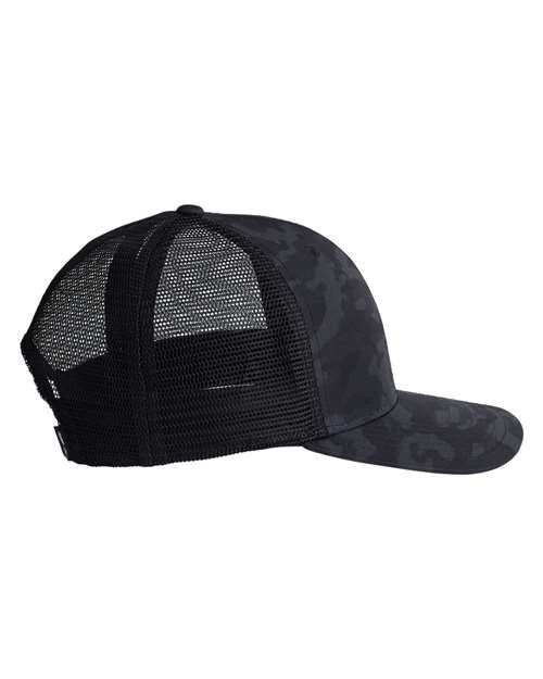 vineyard vines F001779 Performance Trucker Cap - Black Camo/ Black - side