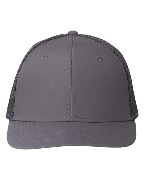 vineyard vines F001779 Performance Trucker Cap - Grey Harbor - front