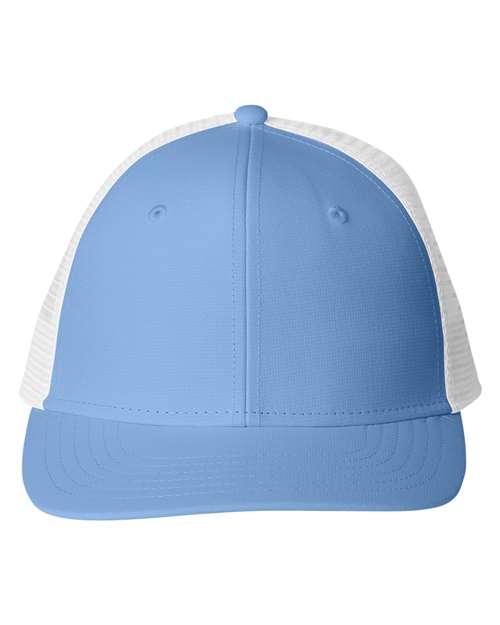 vineyard vines F001779 Performance Trucker Cap - Jake Blue - front