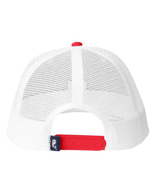 vineyard vines F001779 Performance Trucker Cap - Jetty Red - back