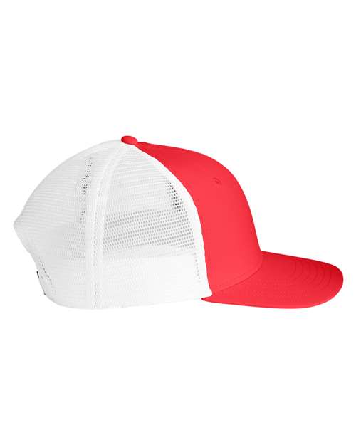 vineyard vines F001779 Performance Trucker Cap - Jetty Red - side