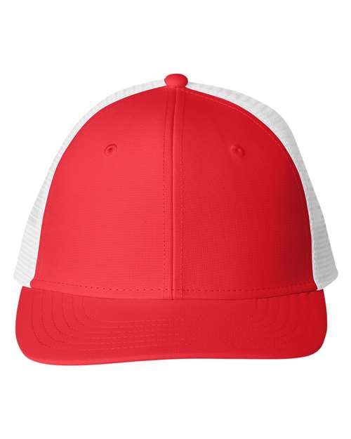 vineyard vines F001779 Performance Trucker Cap - Jetty Red - front
