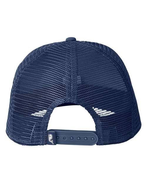 vineyard vines F001779 Performance Trucker Cap - Vineyard Navy/ Grey - back