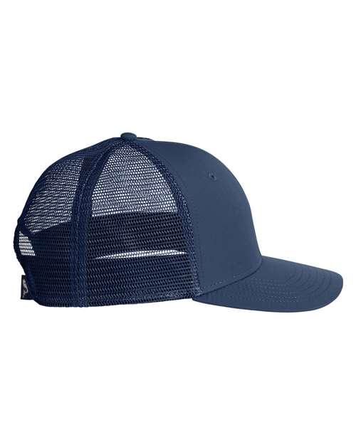 vineyard vines F001779 Performance Trucker Cap - Vineyard Navy/ Grey - side