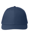 vineyard vines F001779 Performance Trucker Cap - Vineyard Navy/ Grey - front