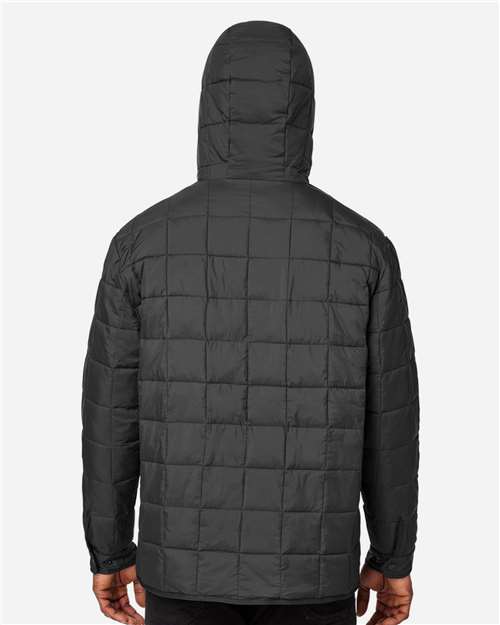 North End NE722 Unisex Aura Packable Anorak - Black - model back