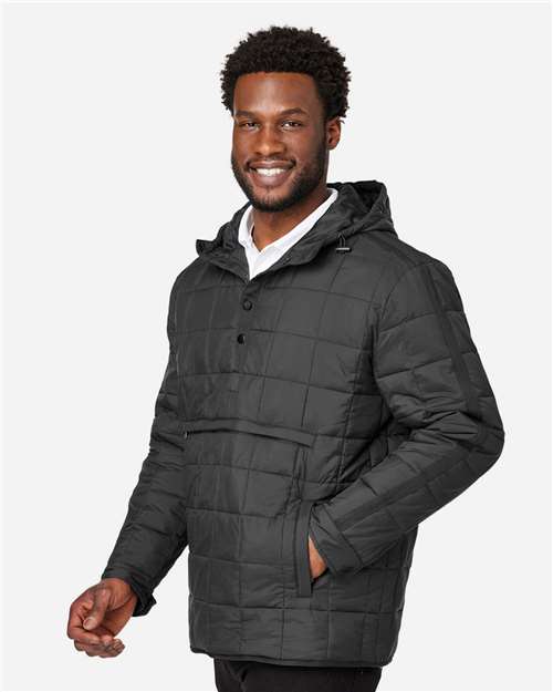 North End NE722 Unisex Aura Packable Anorak - Black - model side