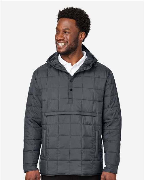 North End NE722 Unisex Aura Packable Anorak - Carbon - model front