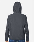 North End NE810W Women's Aura Lightweight Packable Anorak - Carbon/ Black - model back
