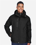 North End 88178 Men's Caprice 3-in-1 Jacket with Soft Shell Liner - Black - model front