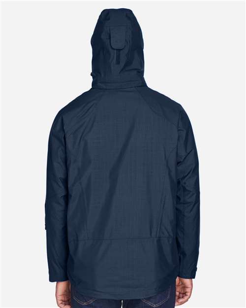 North End 88178 Men's Caprice 3-in-1 Jacket with Soft Shell Liner - Classic Navy - model back