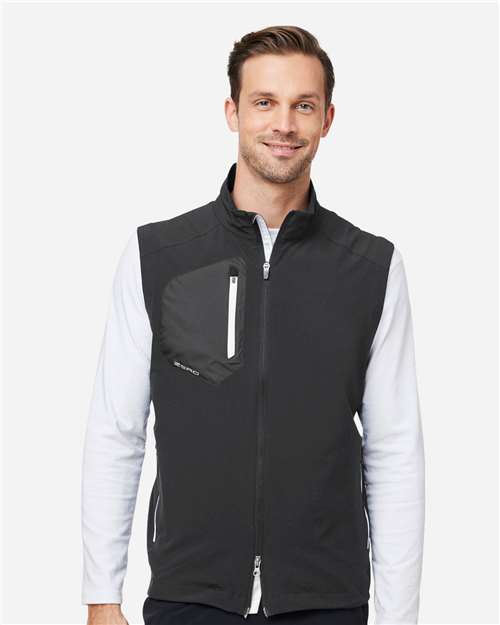 Zero Restriction W1009Z Men's Full-Zip Vest - Black - model front