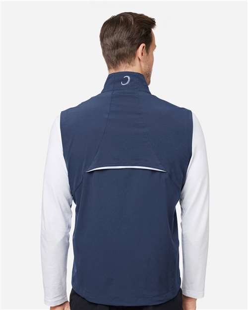 Zero Restriction W1009Z Men's Full-Zip Vest - Navy - model back