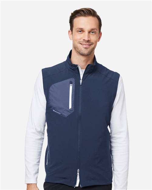 Zero Restriction W1009Z Men's Full-Zip Vest - Navy - model front