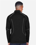 North End 88175 Men's Catalyst Performance Fleece Quarter-Zip Pullover - Black - model back