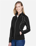 North End 78174 Women's Gravity Performance Fleece Jacket - Black - model side