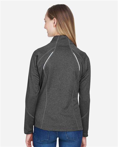 North End 78174 Women's Gravity Performance Fleece Jacket - Carbon Heather - model back