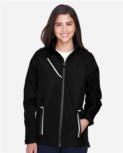 Team 365 TT86W Women's Dominator Waterproof Jacket - Black - model front
