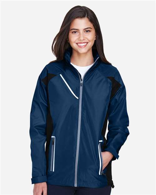 Team 365 TT86W Women's Dominator Waterproof Jacket - Sport Dark Navy - model front