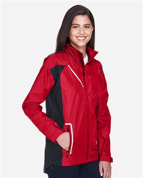 Team 365 TT86W Women's Dominator Waterproof Jacket - Sport Red - model side