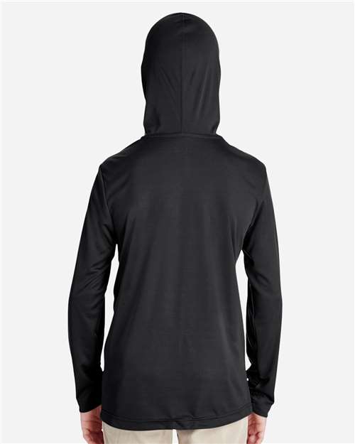 Team 365 TT41Y Youth Zone Performance Hooded T-Shirt - Black - model back