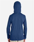 Team 365 TT41Y Youth Zone Performance Hooded T-Shirt - Sport Dark Navy - model back