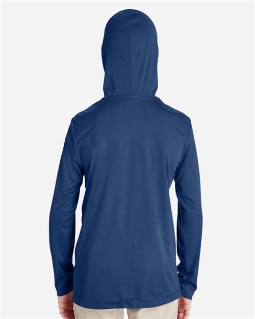 Team 365 TT41Y Youth Zone Performance Hooded T-Shirt - Sport Dark Navy - model back