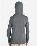 Team 365 TT41Y Youth Zone Performance Hooded T-Shirt - Sport Graphite - model back