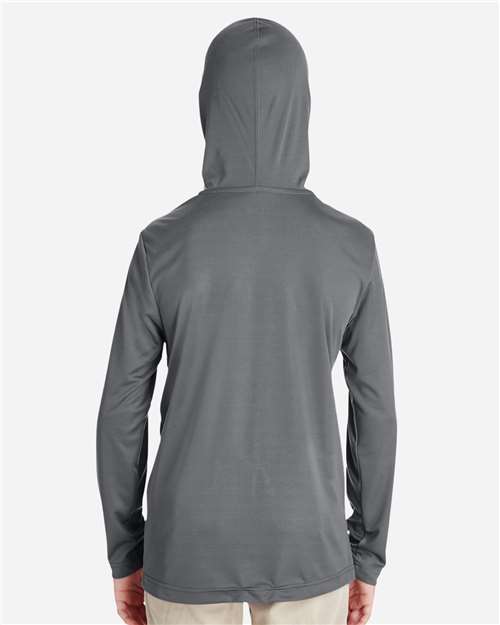 Team 365 TT41Y Youth Zone Performance Hooded T-Shirt - Sport Graphite - model back