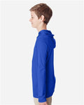 Team 365 TT41Y Youth Zone Performance Hooded T-Shirt - Sport Royal - model side