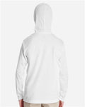 Team 365 TT41Y Youth Zone Performance Hooded T-Shirt - White - model back