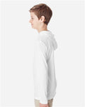 Team 365 TT41Y Youth Zone Performance Hooded T-Shirt - White - model side