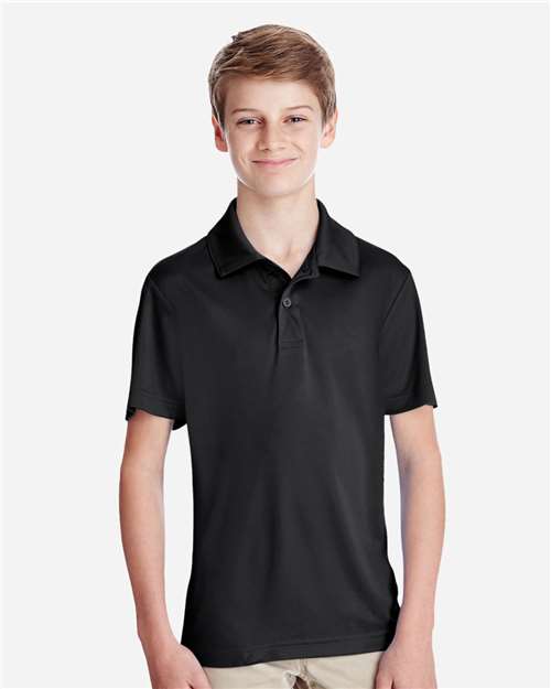 Team 365 TT51Y Youth Zone Performance Polo - Black - model front