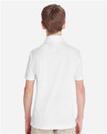 Team 365 TT51Y Youth Zone Performance Polo - White - model back