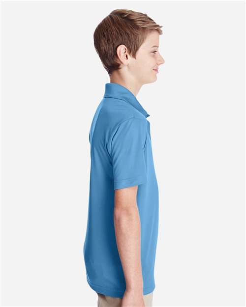 Team 365 TT51Y Youth Zone Performance Polo - Sport Light Blue - model side
