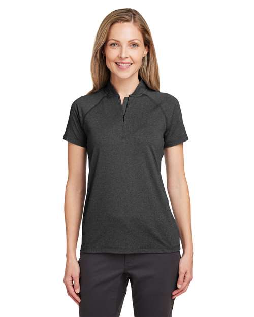 Swannies SW200L Women's Quinn Polo - Black Heather - model front