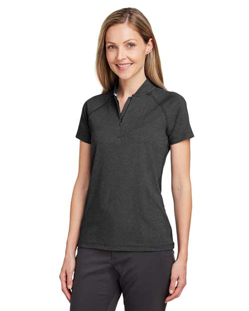 Swannies SW200L Women's Quinn Polo - Black Heather - model side