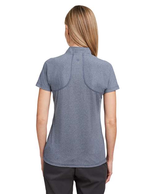 Swannies SW200L Women's Quinn Polo - Navy Heather - model back