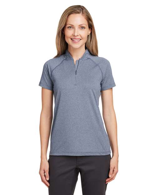 Swannies SW200L Women's Quinn Polo - Navy Heather - model front