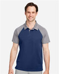 Team 365 TT21C Men's Command Snag-Protection Colorblock Polo - Sport Dark Navy/ Sport Graphite - model front