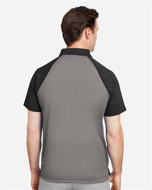 Team 365 TT21C Men's Command Snag-Protection Colorblock Polo - Sport Graphite/ Black - model back