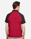 Team 365 TT21C Men's Command Snag-Protection Colorblock Polo - Sport Red/ Black - model back