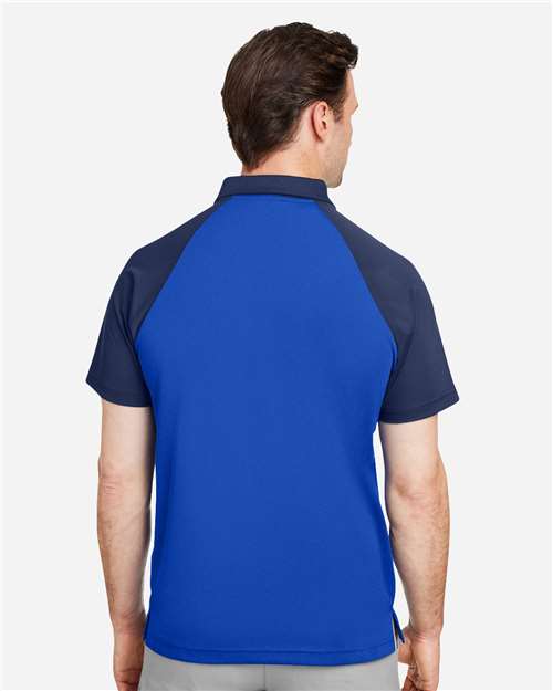Team 365 TT21C Men's Command Snag-Protection Colorblock Polo - Sport Royal/ Sport Dark Navy - model back